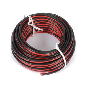 Cable conexión para tiras de leds 1 metro rojo y negro