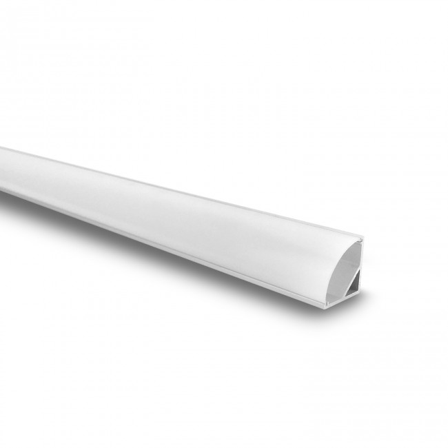 sol para yeso soporte tiras LED Perfil de aluminio blanco 2 m mod cubierta mate 