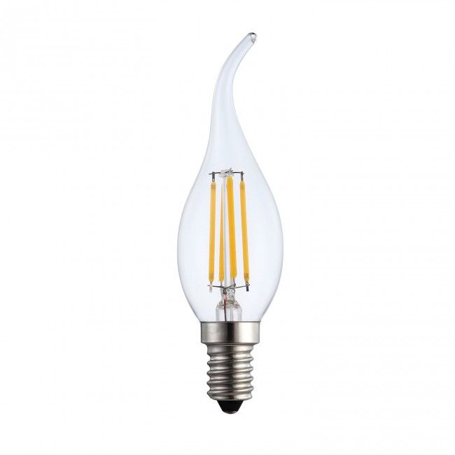 Bombilla Led filamento vela decorativa E14 6W 2700K